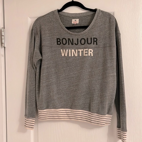 SUNDRY “Bonjour Winter” Sweatshirt - Picture 2 of 7